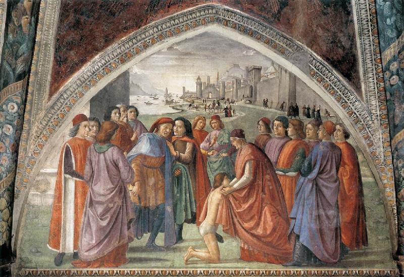 GHIRLANDAIO, Domenico Renunciation of Worldly Goods Spain oil painting art